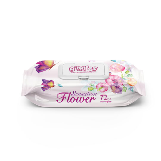 מגבונים לחים בניחוח פרחים – GIGGLES