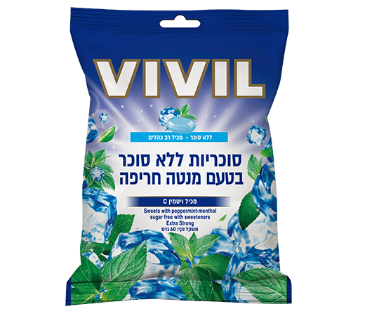 ויויל – סוכריות מנטה חריף ללא סוכר