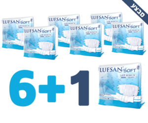 מארז חיסכון – 6+1 מתנה – חיתולים למבוגרים M – FLUFSAN סופט נייט