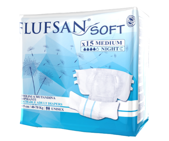 חיתולי FLUFSAN – סופט נייט – מידה M