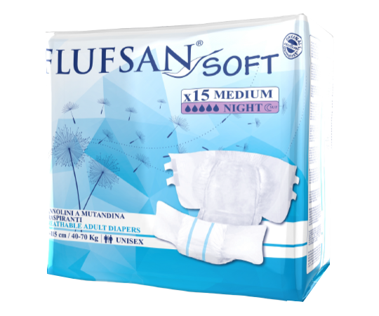 חיתולי FLUFSAN – סופרנייט – מידה M