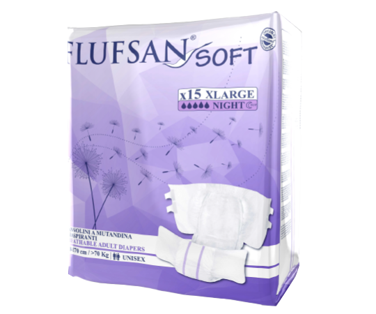 חיתולי FLUFSAN – סופרנייט – מידה XL