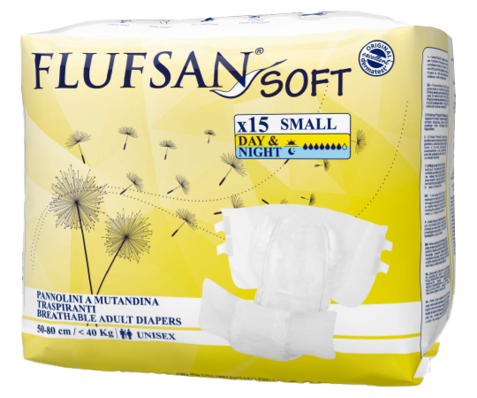 חיתולי FLUFSAN – יום ולילה סופט – מידה S